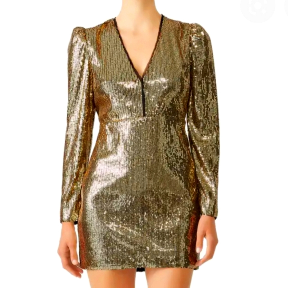 Gold Sequin Dress by Rebecca Minkoff